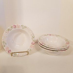 Vintage Pfaltzgraff Andalucia 6 1/2" Pastel Cereal Coupe Bowl Set of 4